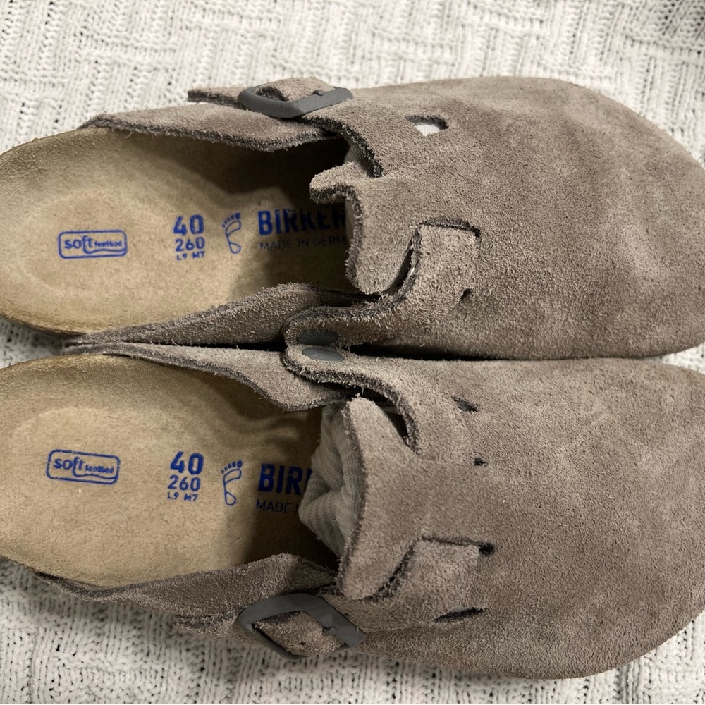 Birkenstock Boston slip-ons soft footbed 40 - Taupe/grey